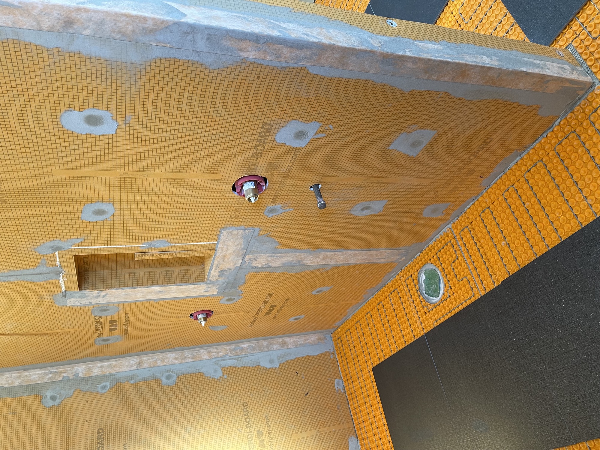 Luxurious bathroom showers preperation.