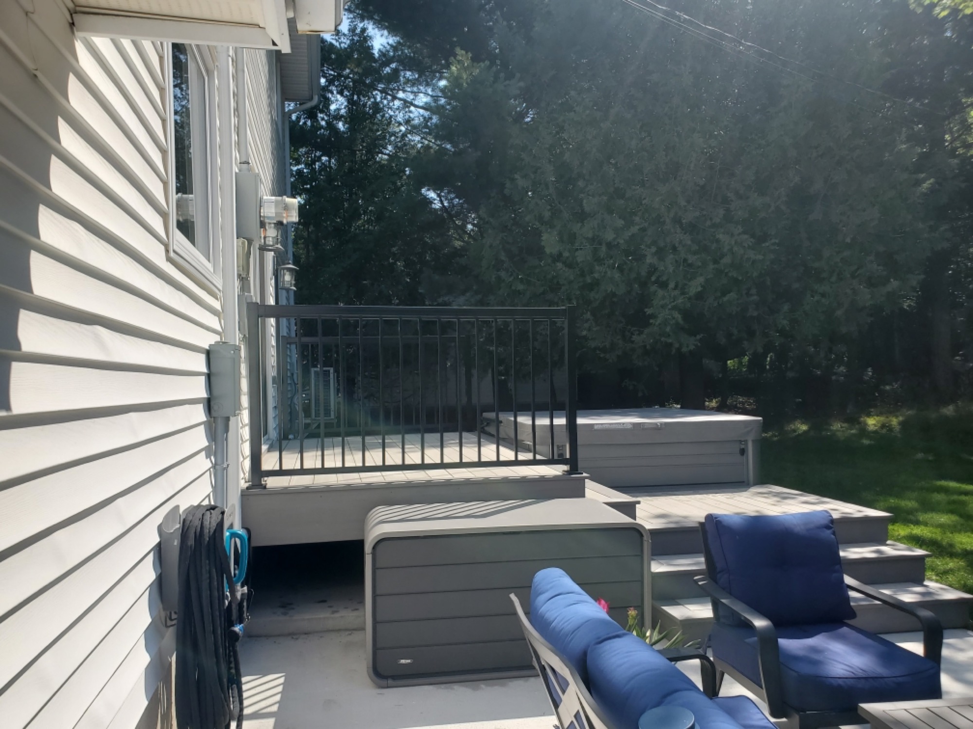 Patio deck with modern finishes.